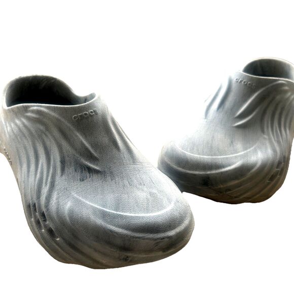 Crocs Echo Wave Watercolor Marble Black White Clog Perforated Unisex  M/7 W/9 main image 2